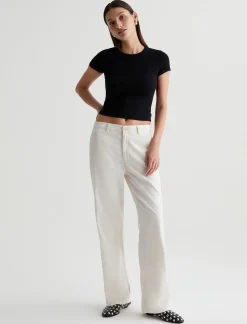 Women AG Jeans Pants & Trousers|Mid-Rise|Caden Straight