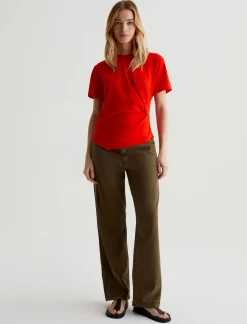 Women AG Jeans Pants & Trousers|Mid-Rise|Caden Straight