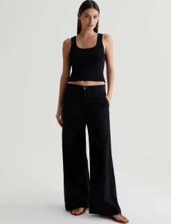 Women AG Jeans Pants & Trousers|Mid-Rise|Caden Wide Leg