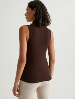 Women AG Jeans Tees & Tanks|Edie Sleeveless Turtleneck