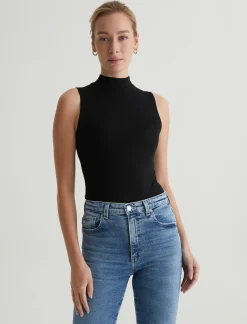 Women AG Jeans Tees & Tanks|Edie Sleeveless Turtleneck
