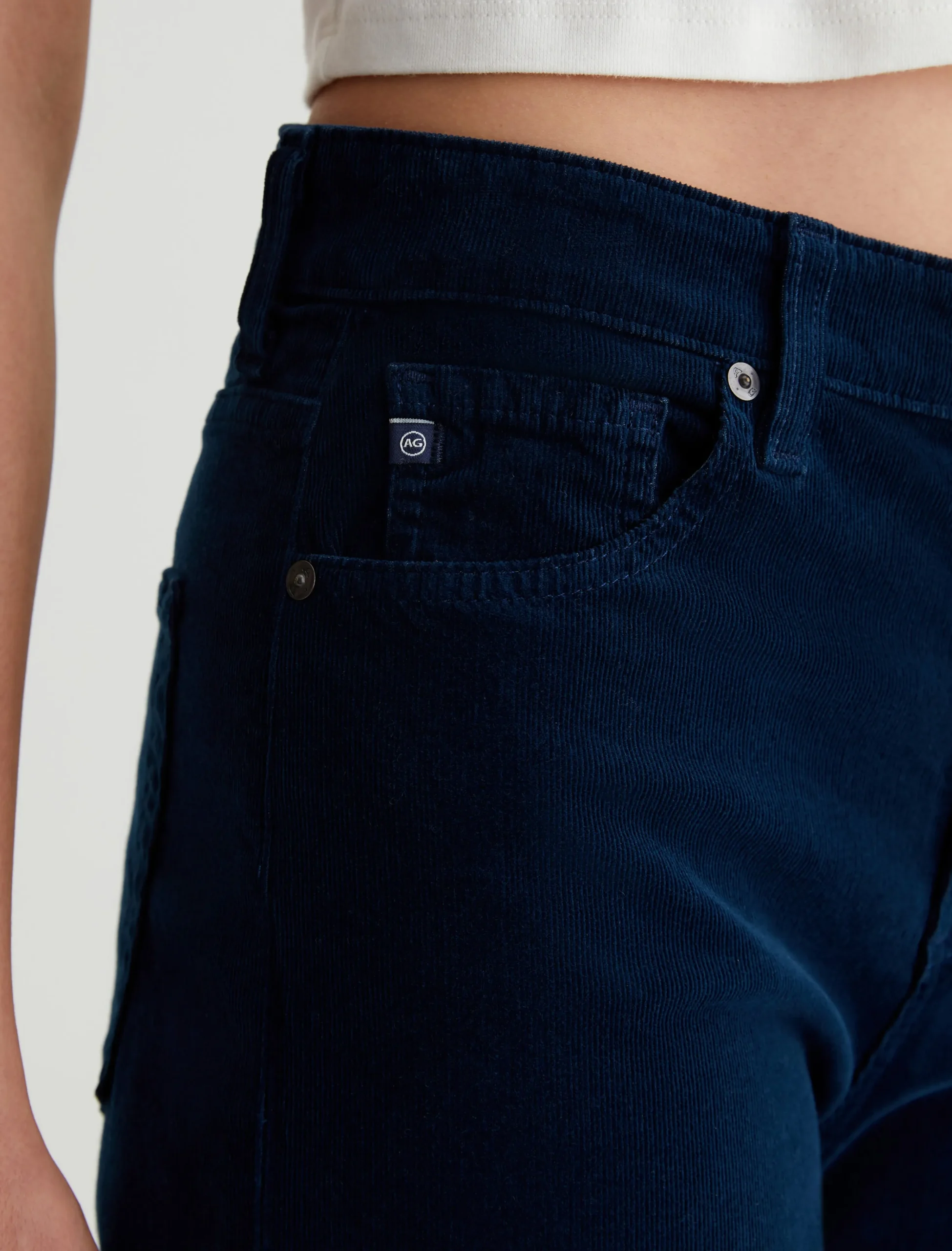 Women AG Jeans Pants & Trousers|Crop|Saige Wide Leg Crop Corduroy